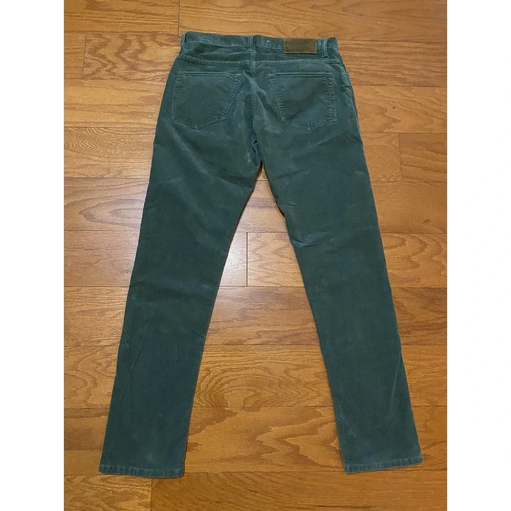 Todd Snyder Pants Mens 30x32 Green Stretch Corduroy Slim Fit Jeans Casual